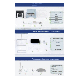 Electronic solid density meter, multifunctional rubber plastic liquid density detector, PVC specific gravity meter - Image 7