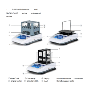 Electronic solid density meter, multifunctional rubber plastic liquid density detector, PVC specific gravity meter - Image 13