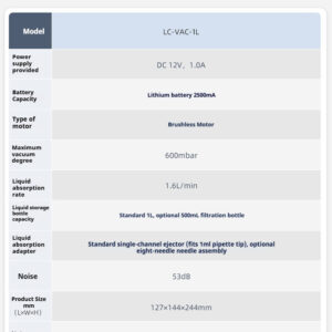 Vacuum aspirator, small liquid collector, laboratory bench waste liquid collection bottle, vacuum pump - Image 6