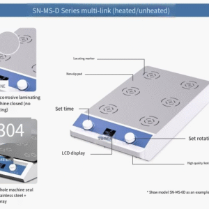 Magnetic stirrer, laboratory digital display constant temperature multi-connected stirrer, mini heating, large capacity stirring - Image 5